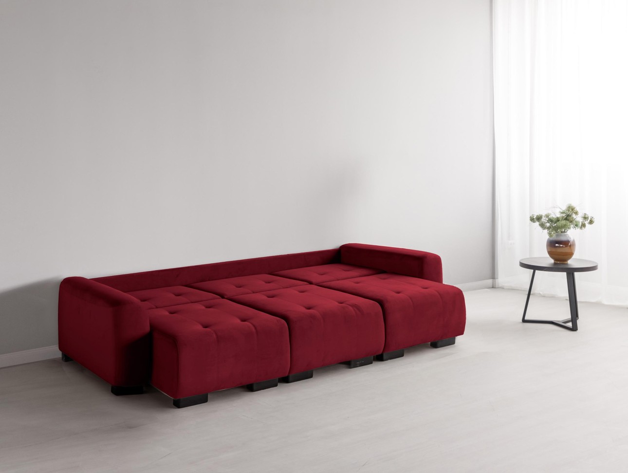 Canapea modulară KING 3 (700), cu lada depozitare, 2650x1170x720 mm, spațiu de dormit 2100x1600 mm.