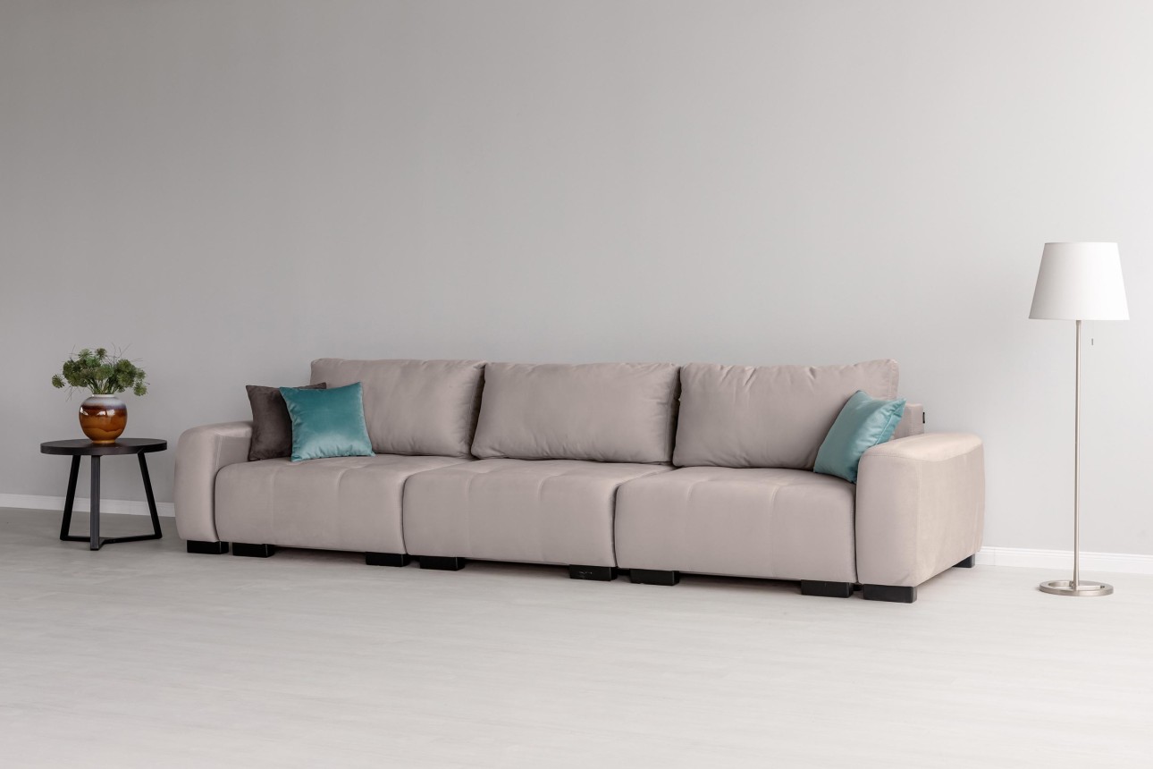 Canapea modulară KING 3 (1000), cu lada depozitare, 3570x1200x750 mm, spațiu de dormit 3050x1600 mm.