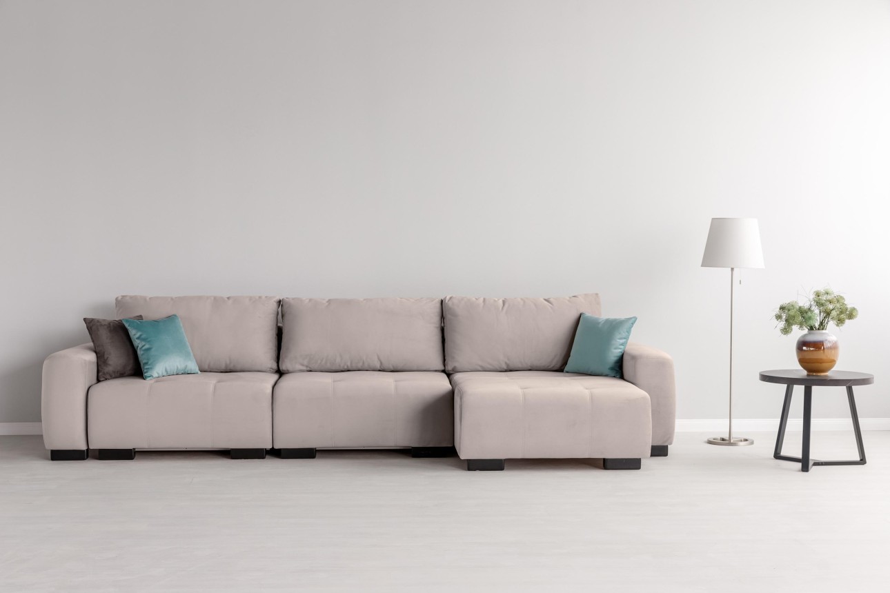 Canapea modulară KING 3 (1000), cu lada depozitare, 3570x1200x750 mm, spațiu de dormit 3050x1600 mm.