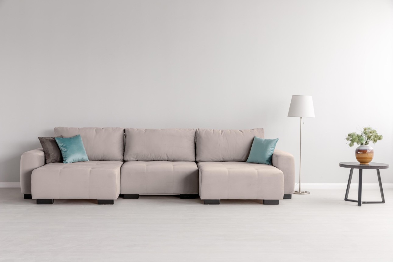 Canapea modulară KING 3 (1000), cu lada depozitare, 3570x1200x750 mm, spațiu de dormit 3050x1600 mm.