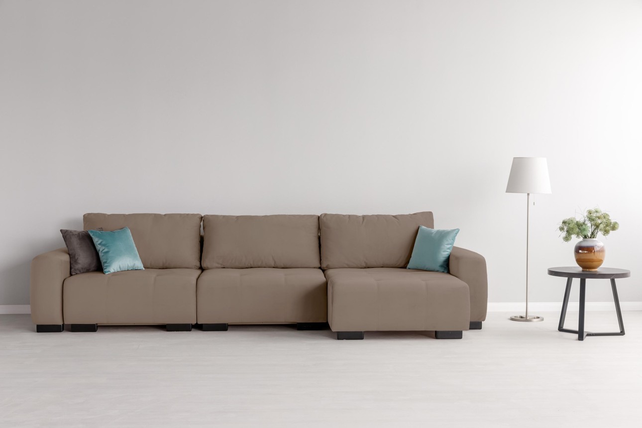Canapea modulară KING 3 (1000), cu lada depozitare, 3570x1200x750 mm, spațiu de dormit 3050x1600 mm.