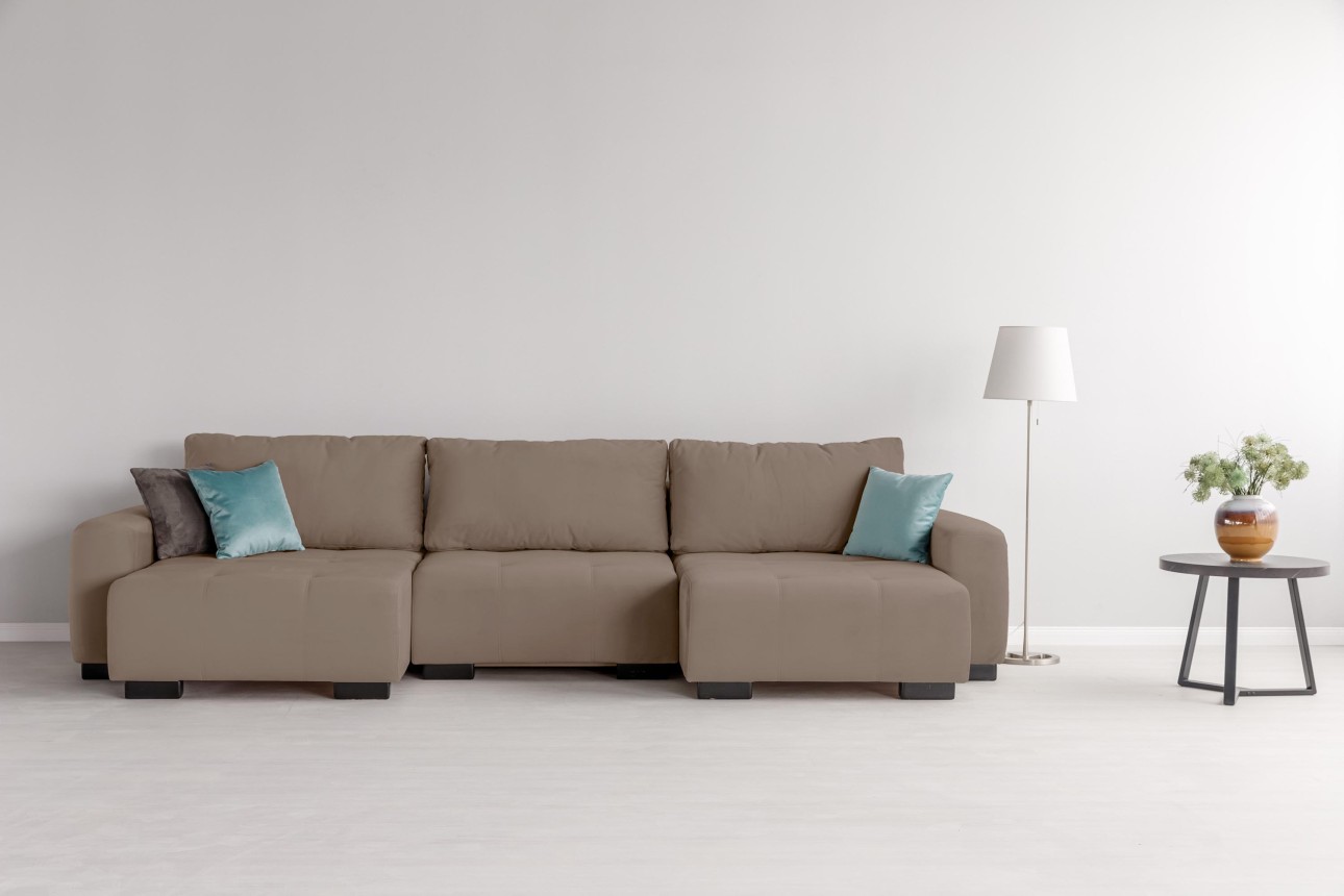 Canapea modulară KING 3 (1000), cu lada depozitare, 3570x1200x750 mm, spațiu de dormit 3050x1600 mm.