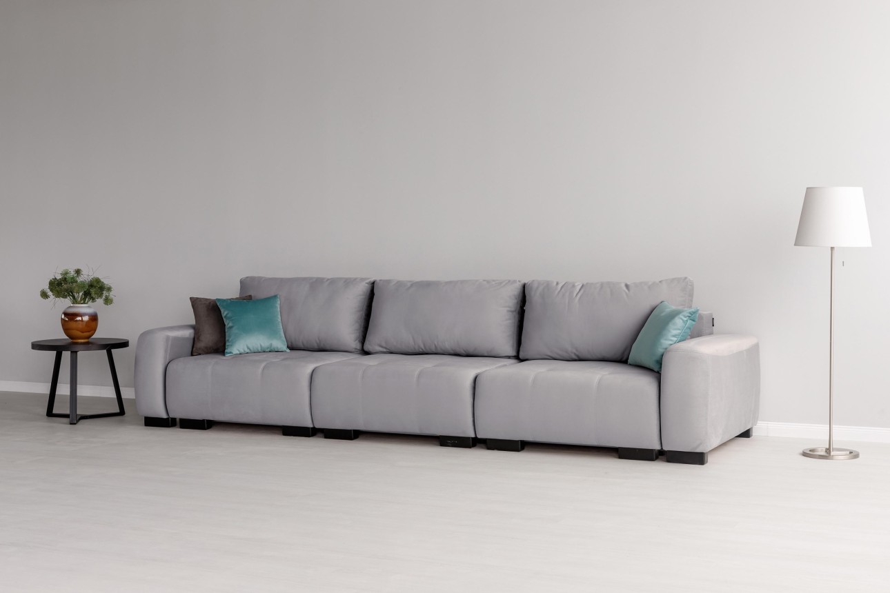 Canapea modulară KING 3 (1000), cu lada depozitare, 3570x1200x750 mm, spațiu de dormit 3050x1600 mm.