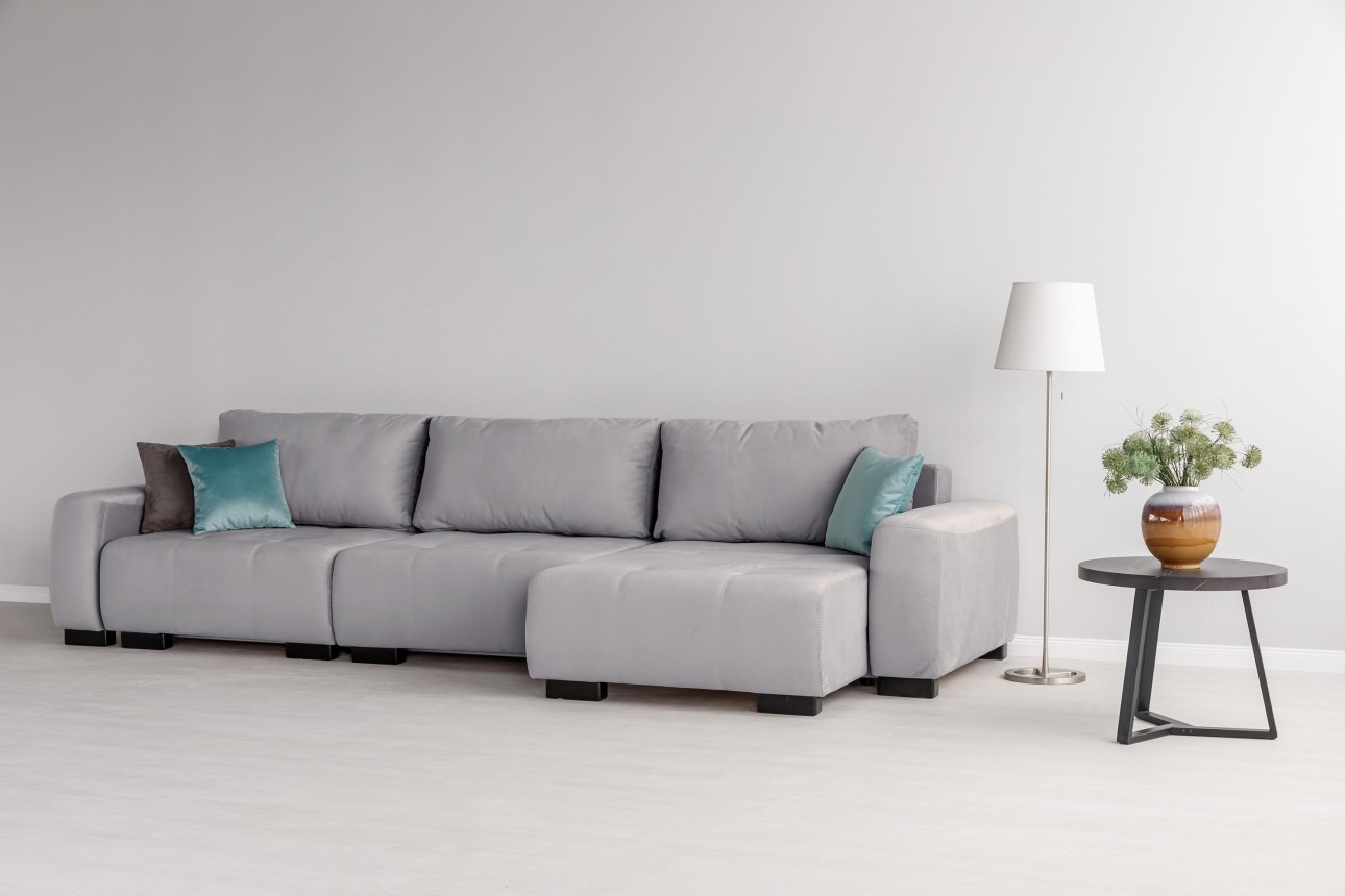 Canapea modulară KING 3 (1000), cu lada depozitare, 3570x1200x750 mm, spațiu de dormit 3050x1600 mm.