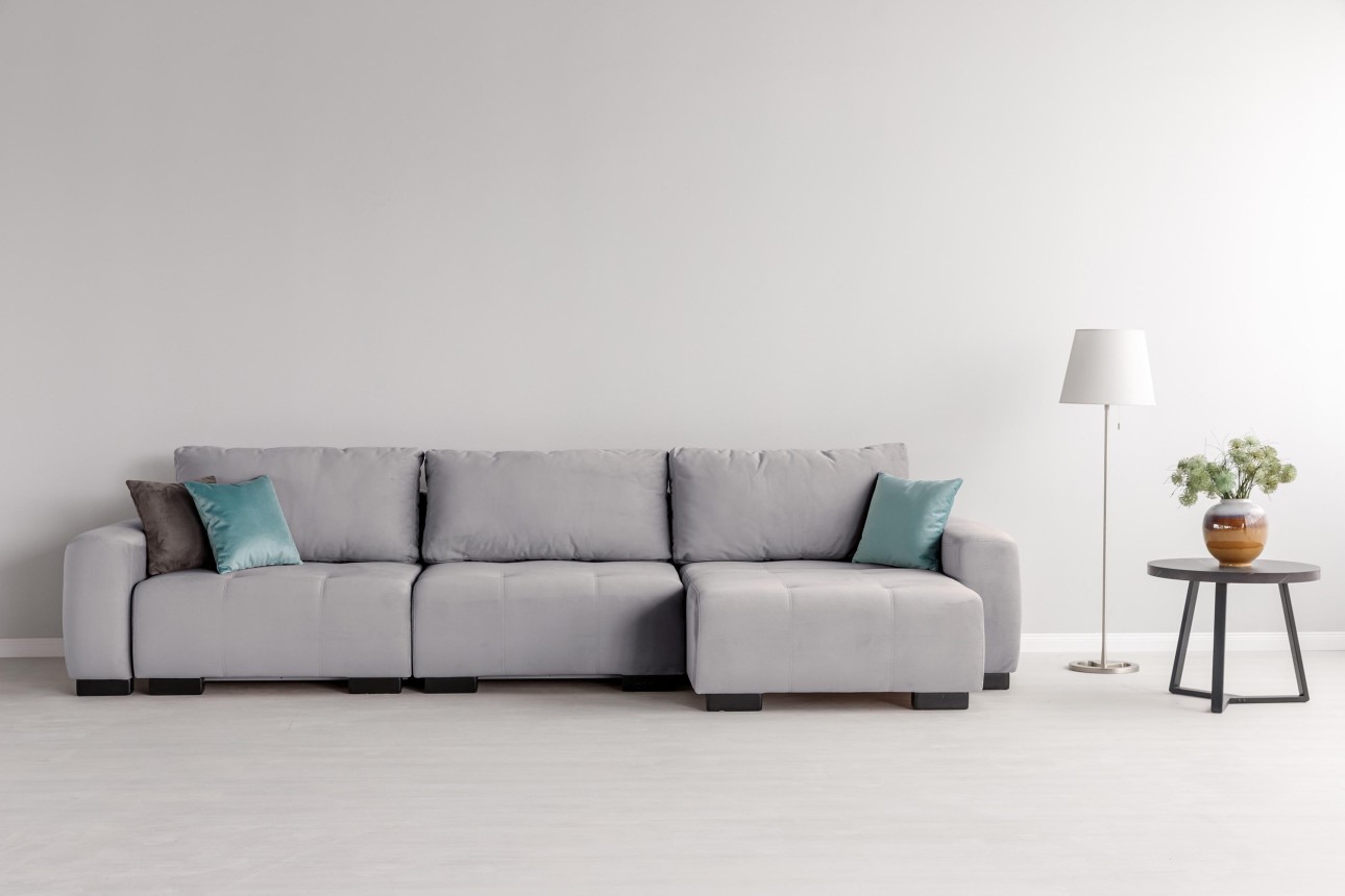 Canapea modulară KING 3 (1000), cu lada depozitare, 3570x1200x750 mm, spațiu de dormit 3050x1600 mm.
