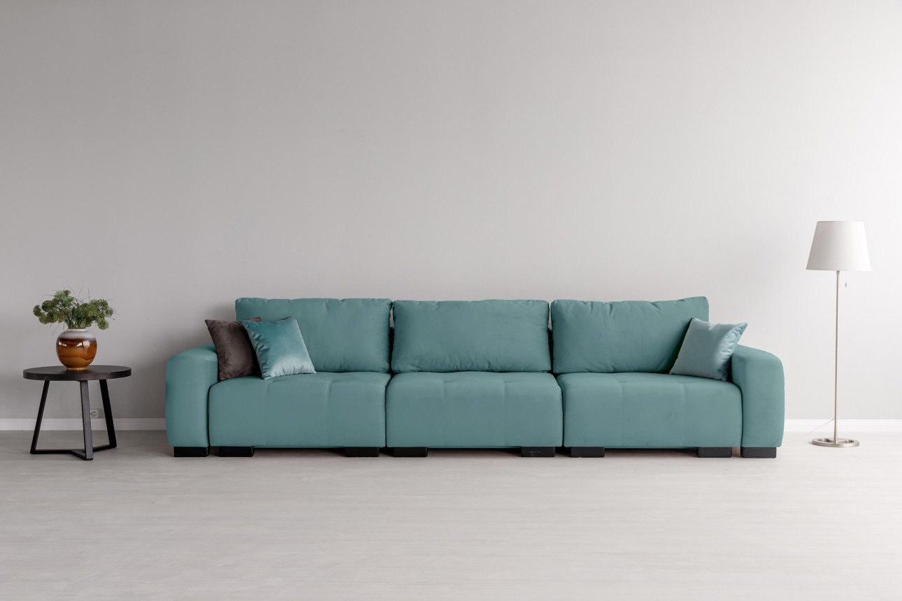 Canapea modulară KING 3 (1000), cu lada depozitare, 3570x1200x750 mm, spațiu de dormit 3050x1600 mm.