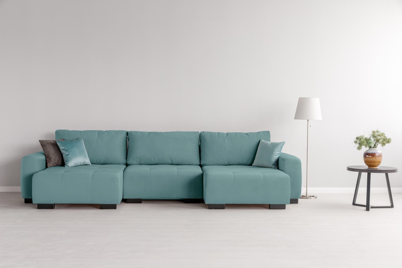 Canapea modulară KING 3 (1000), cu lada depozitare, 3570x1200x750 mm, spațiu de dormit 3050x1600 mm.