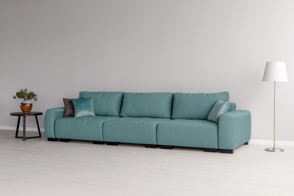Canapea modulară KING 3 (1000), cu lada depozitare, 3570x1200x750 mm, spațiu de dormit 3050x1600 mm.