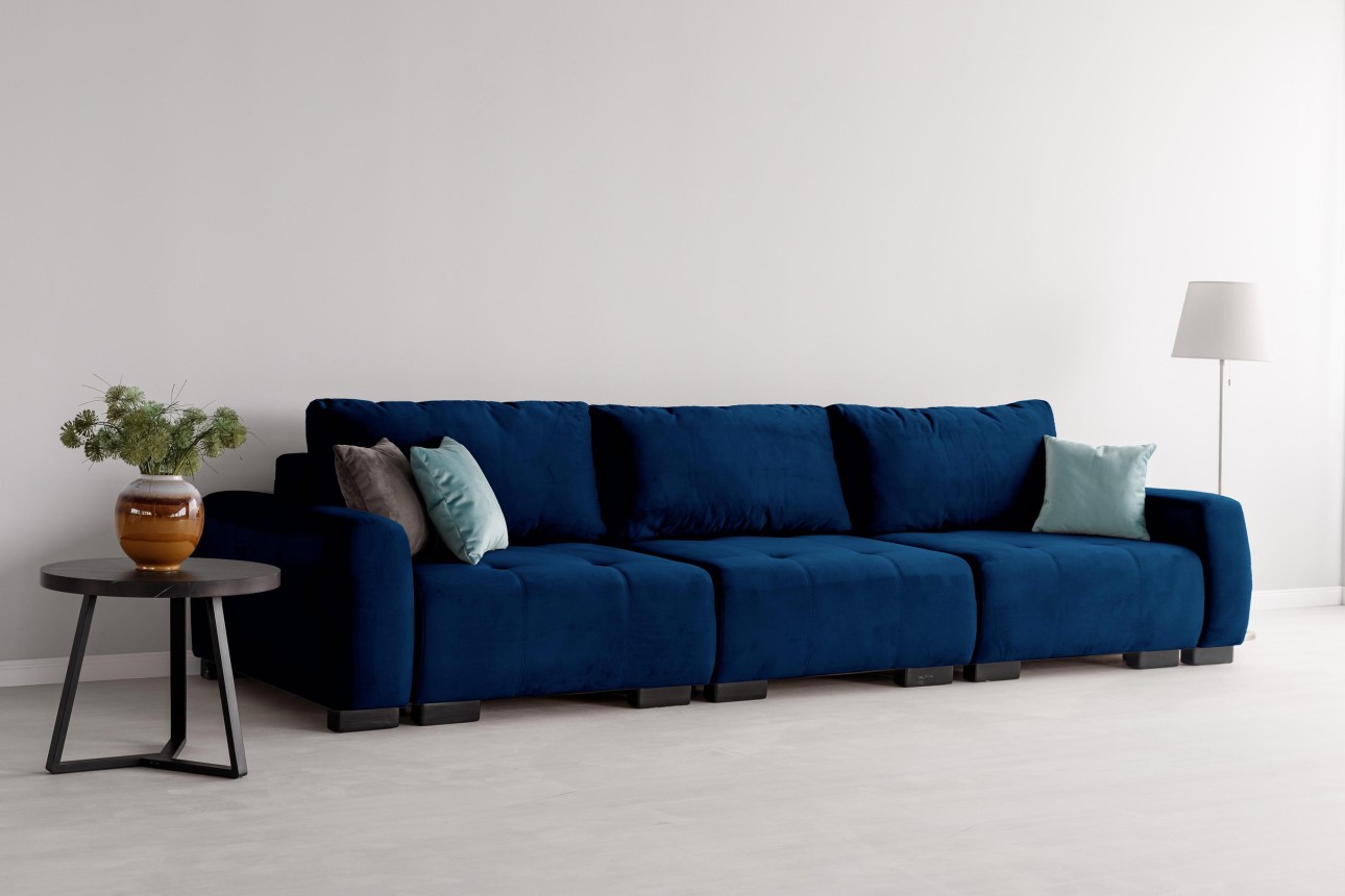 Canapea modulară KING 3 (1000), cu lada depozitare, 3570x1200x750 mm, spațiu de dormit 3050x1600 mm.