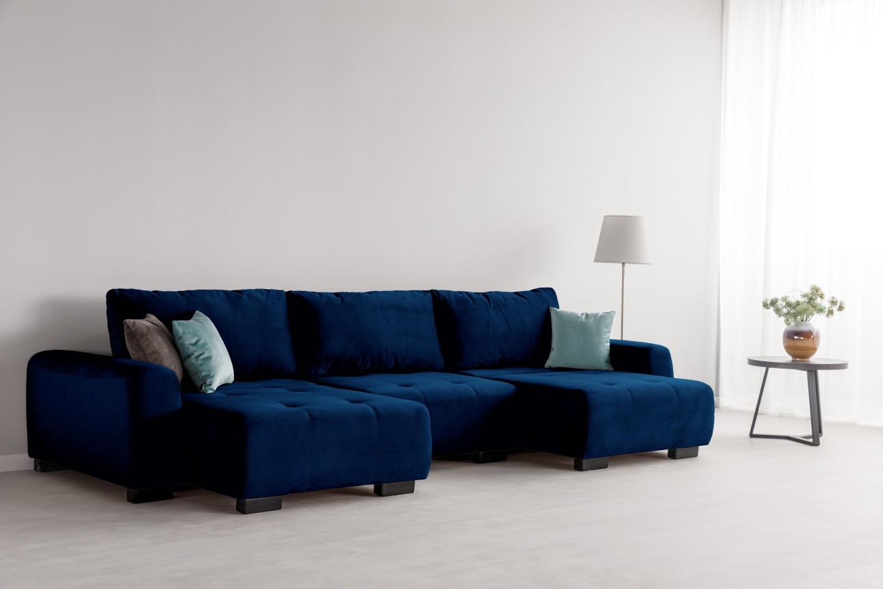 Canapea modulară KING 3 (1000), cu lada depozitare, 3570x1200x750 mm, spațiu de dormit 3050x1600 mm.