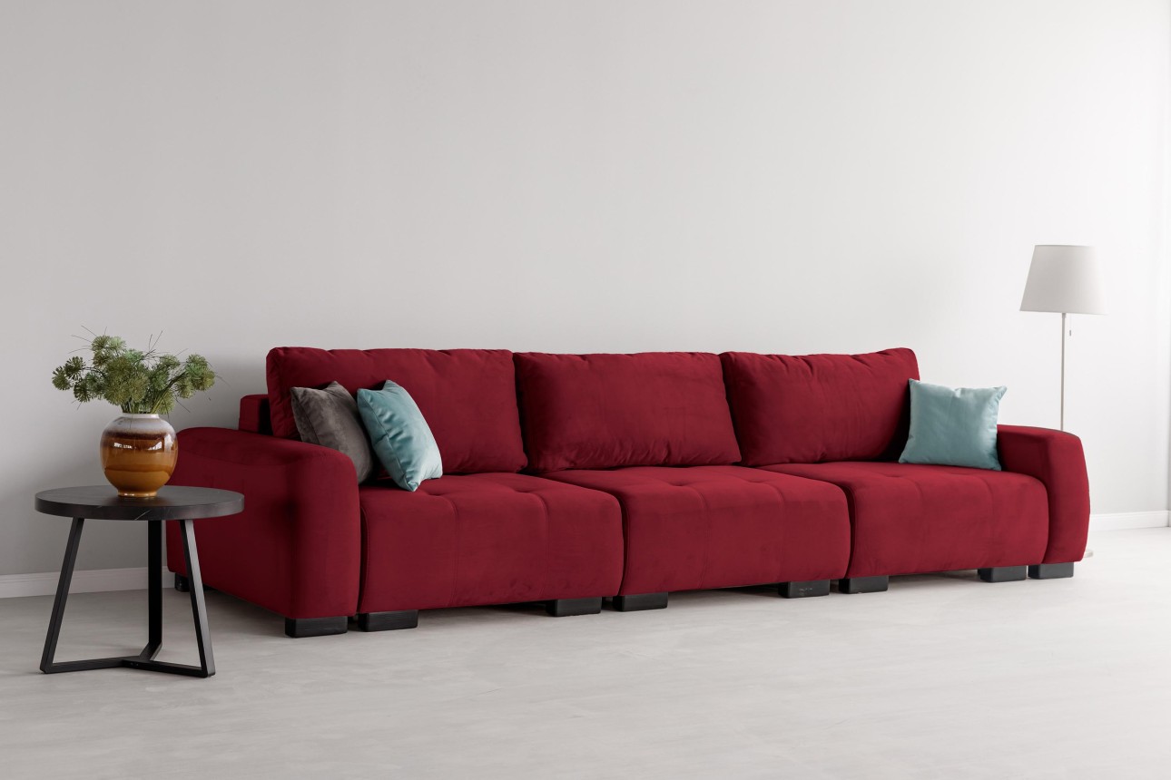 Canapea modulară KING 3 (1000), cu lada depozitare, 3570x1200x750 mm, spațiu de dormit 3050x1600 mm.