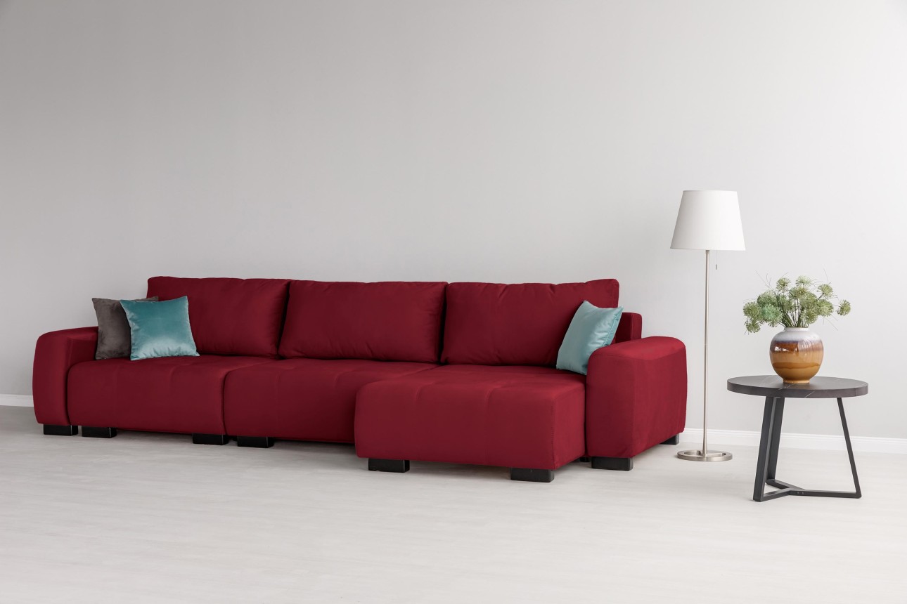 Canapea modulară KING 3 (1000), cu lada depozitare, 3570x1200x750 mm, spațiu de dormit 3050x1600 mm.
