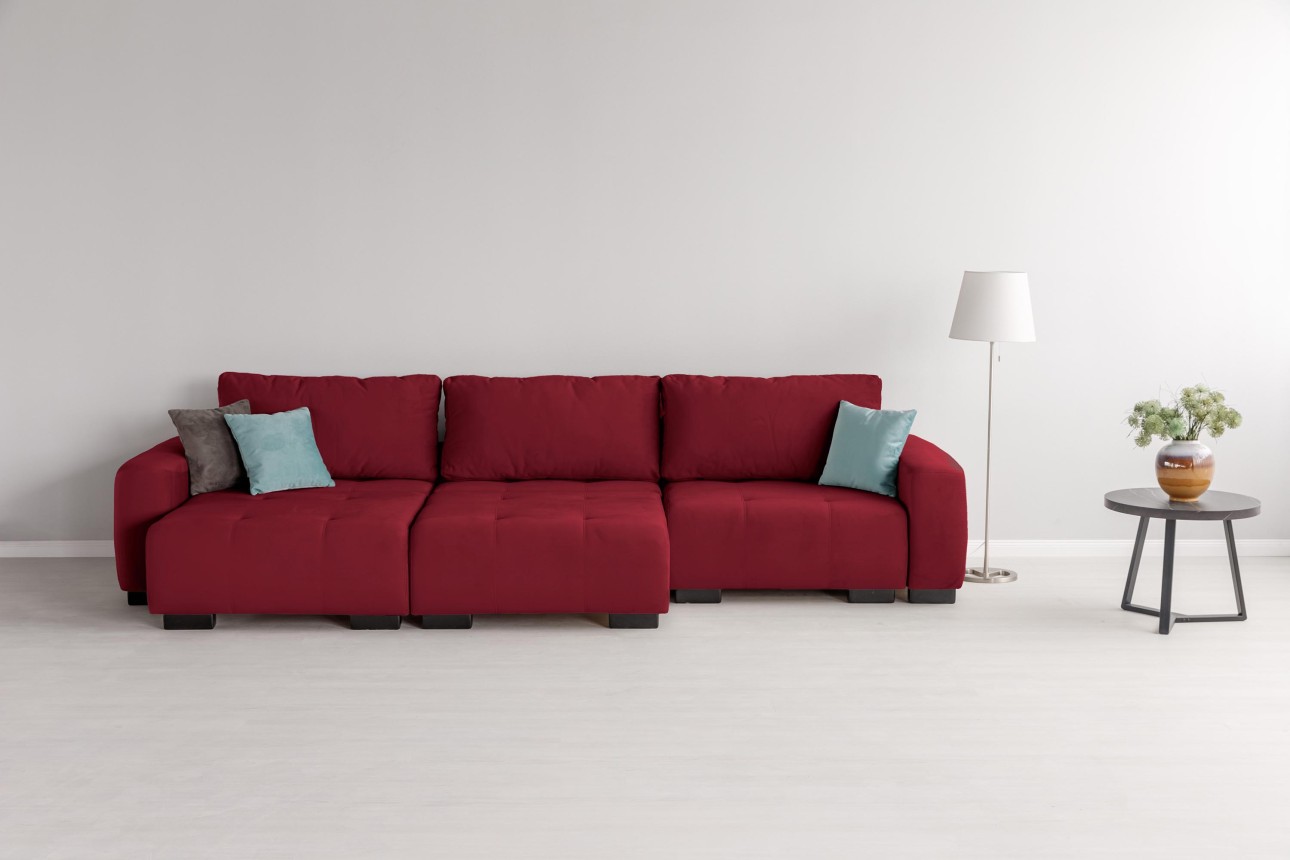 Canapea modulară KING 3 (1000), cu lada depozitare, 3570x1200x750 mm, spațiu de dormit 3050x1600 mm.