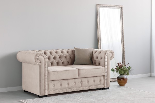Canapea PRINCESS 2, 2 locuri, ladă de depozitare, 2470x900x810 mm.