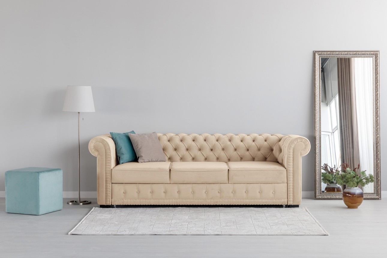 Canapea extensibilă PRINCESS 3, 3 locuri, 2470x980x 810, spațiu de dormit 1950x1330 mm.