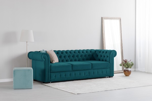 Canapea extensibilă PRINCESS 3, 3 locuri, 2470x980x 810, spațiu de dormit 1950x1330 mm.