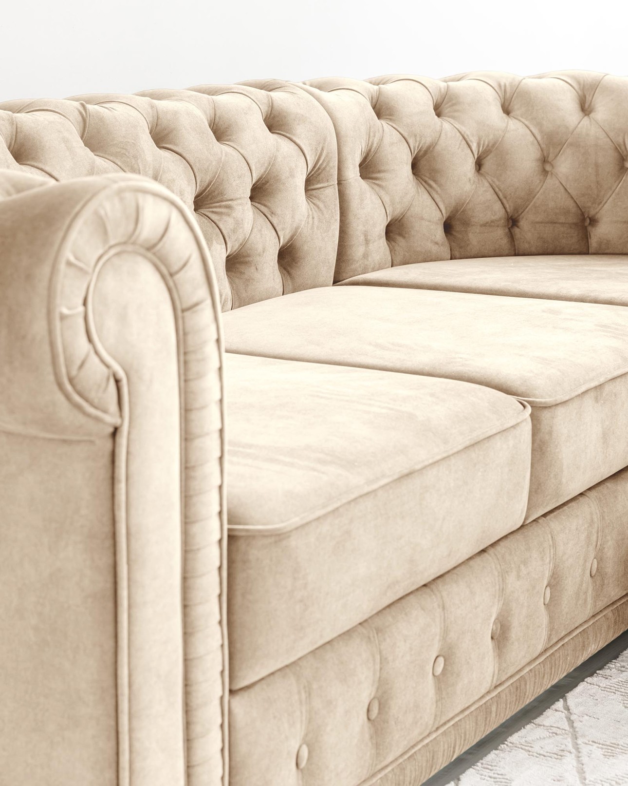 Colțar extensibil PRINCESS 2, 2530x1800x810 mm, spațiu de dormit 1950x1300 mm.