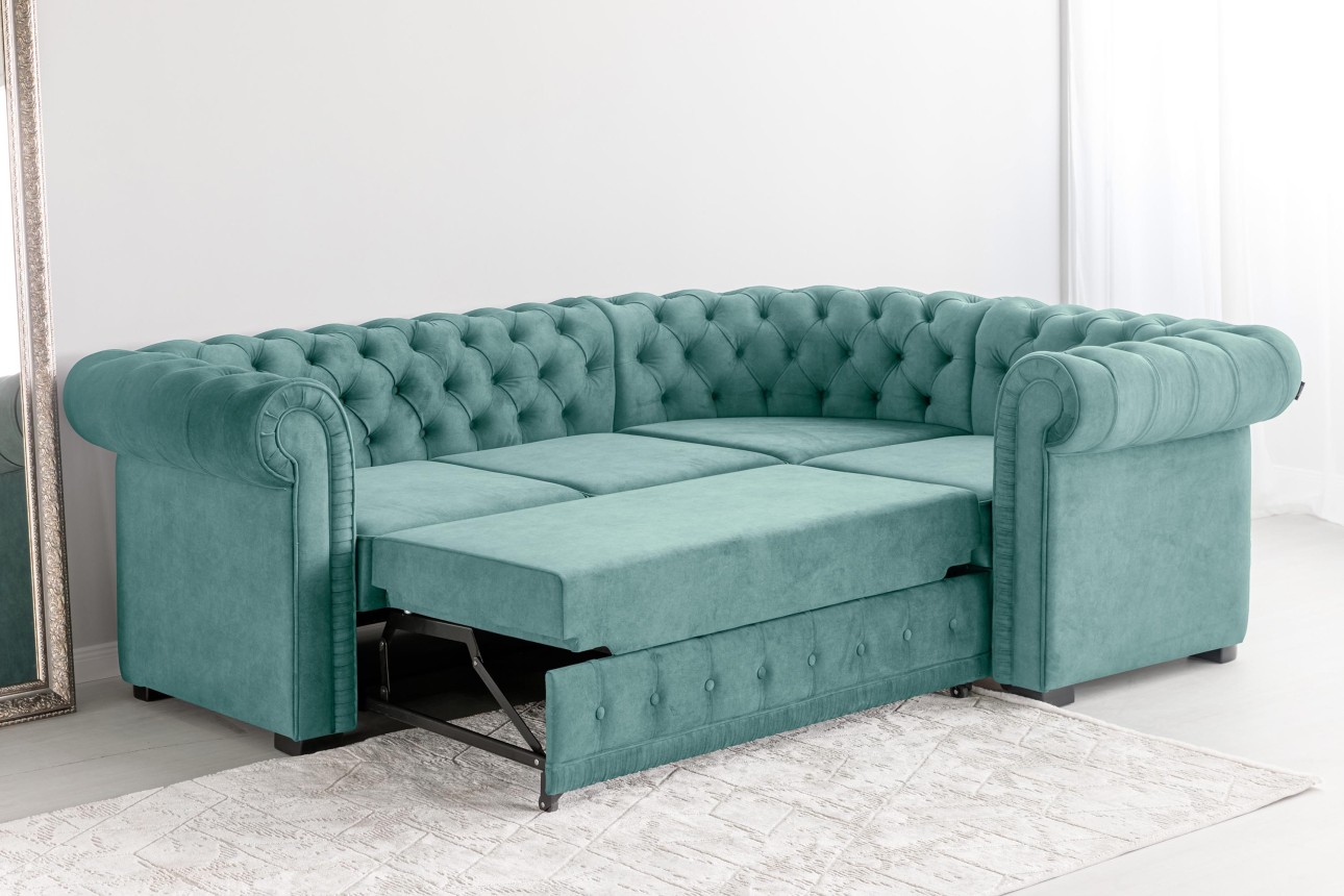 Colțar extensibil PRINCESS 2, 2530x1800x810 mm, spațiu de dormit 1950x1300 mm.