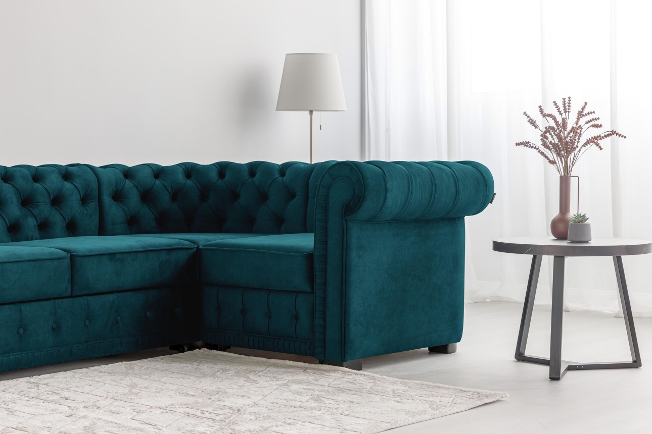 Colțar extensibil PRINCESS 2, 2530x1800x810 mm, spațiu de dormit 1950x1300 mm.