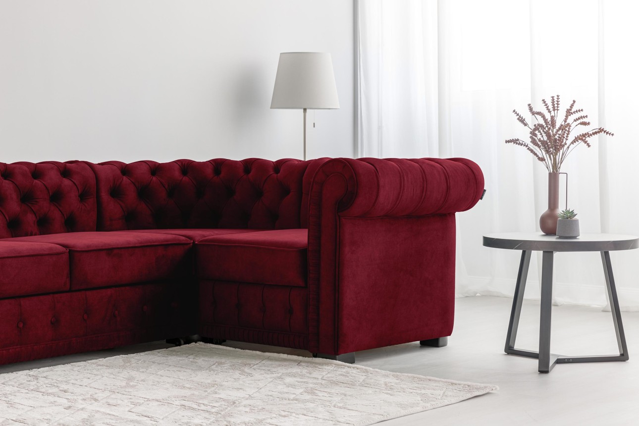 Colțar extensibil PRINCESS 2, 2530x1800x810 mm, spațiu de dormit 1950x1300 mm.