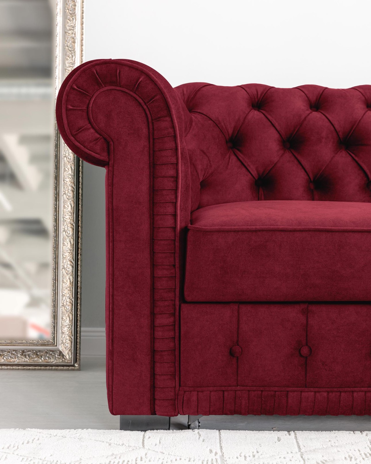 Colțar extensibil PRINCESS 2, 2530x1800x810 mm, spațiu de dormit 1950x1300 mm.