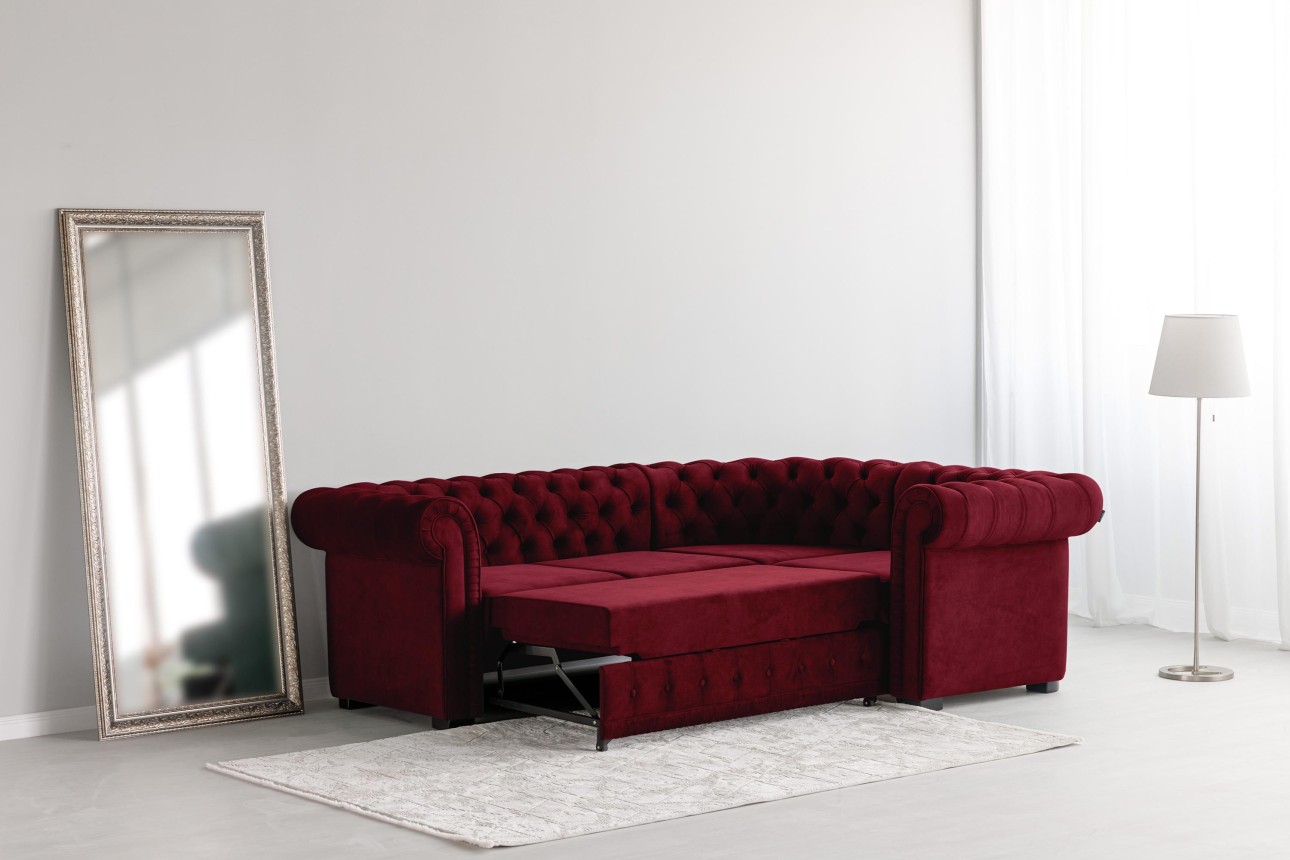 Colțar extensibil PRINCESS 2, 2530x1800x810 mm, spațiu de dormit 1950x1300 mm.