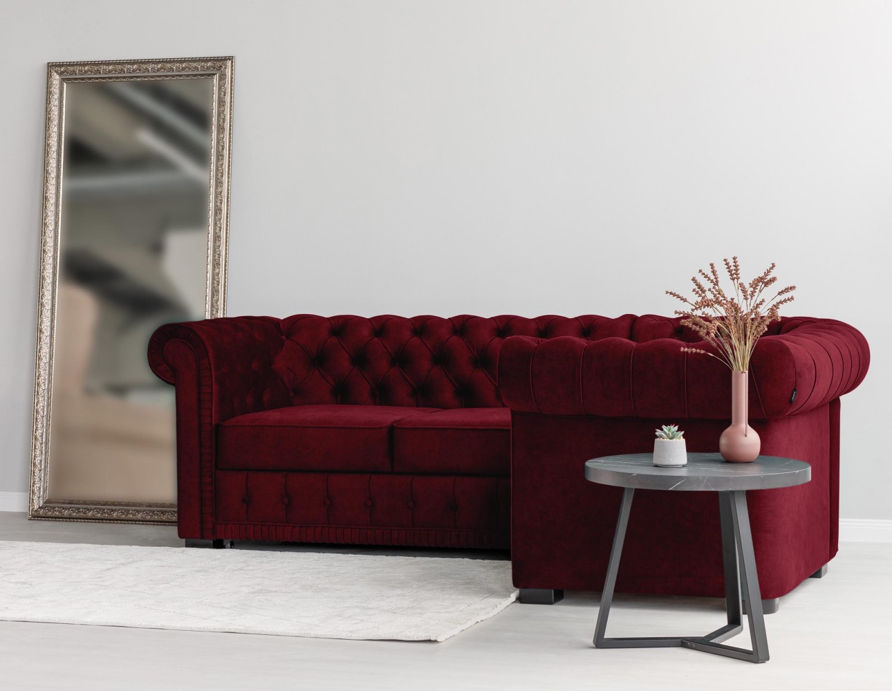Colțar extensibil PRINCESS 2, 2530x1800x810 mm, spațiu de dormit 1950x1300 mm.