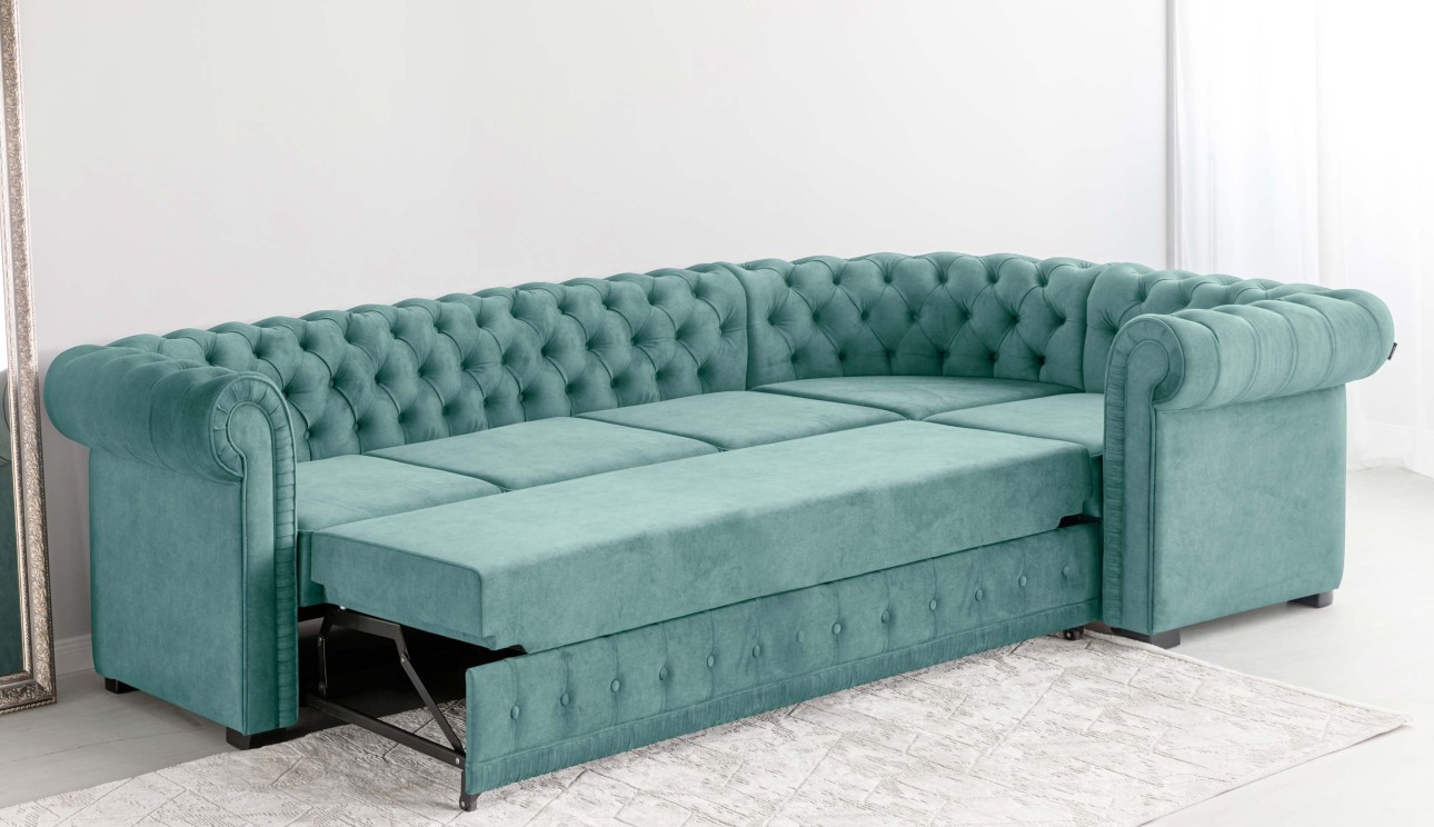 Colțar extensibil PRINCESS 3, 3200x1800x810 mm, spațiu de dormit 2600x1320 mm.
