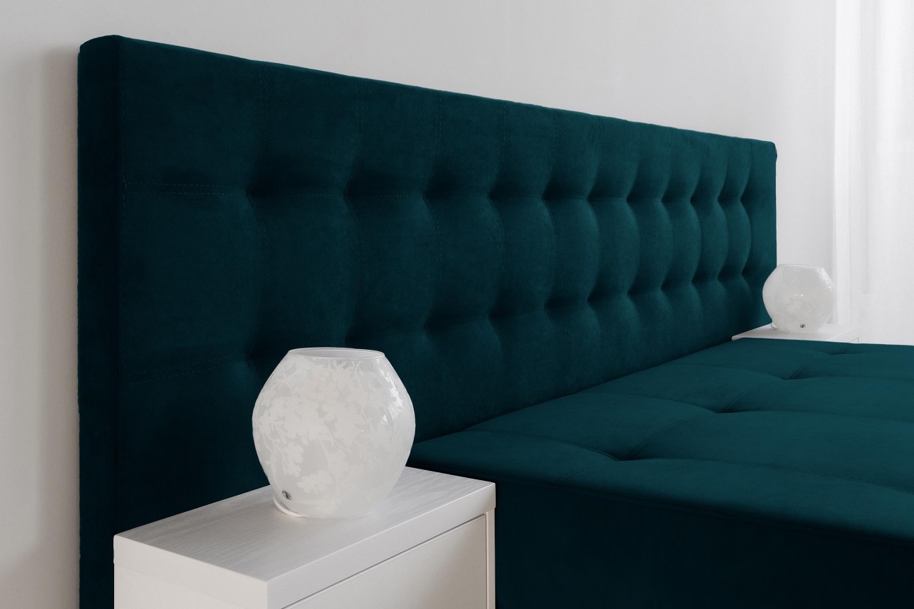 Canapea extensibilă MADRID, cu ladă de depozitare, noptiere integrate, mecanism de extindere „foarfece”, 2350x1050x1000 mm, spațiu de dormit 1550x2050 mm.