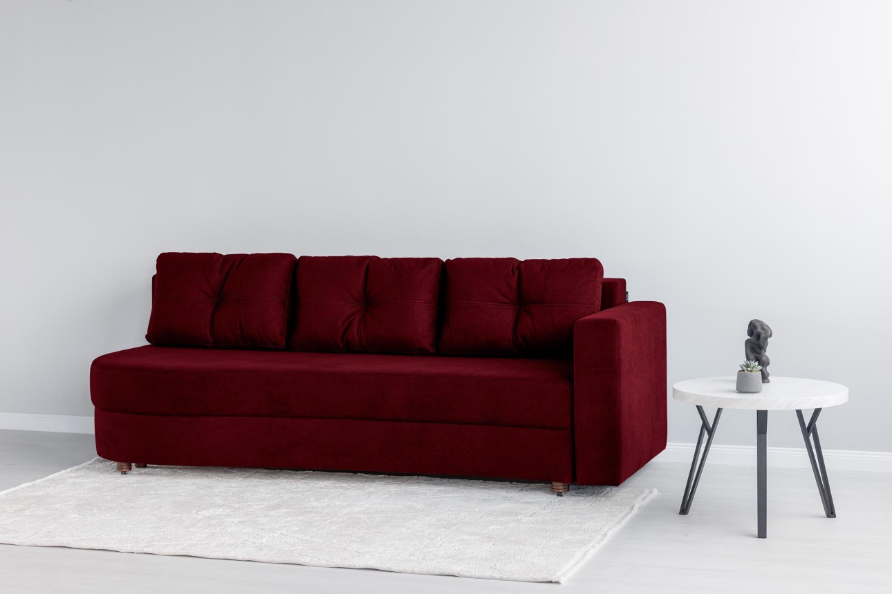 Canapea extensibilă GRACE (cotieră dreapta), cu ladă de depozitare, 2300x1000x770 mm, spațiu de dormit 2100x1500 mm.