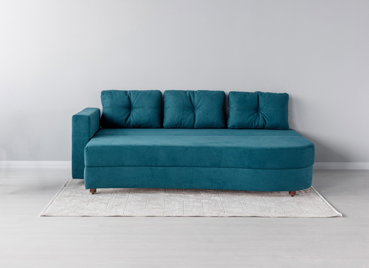 Canapea extensibilă GRACE (cotieră stânga), cu ladă de depozitare, 2300x1000x770 mm, spațiu de dormit 2100x1500 mm.