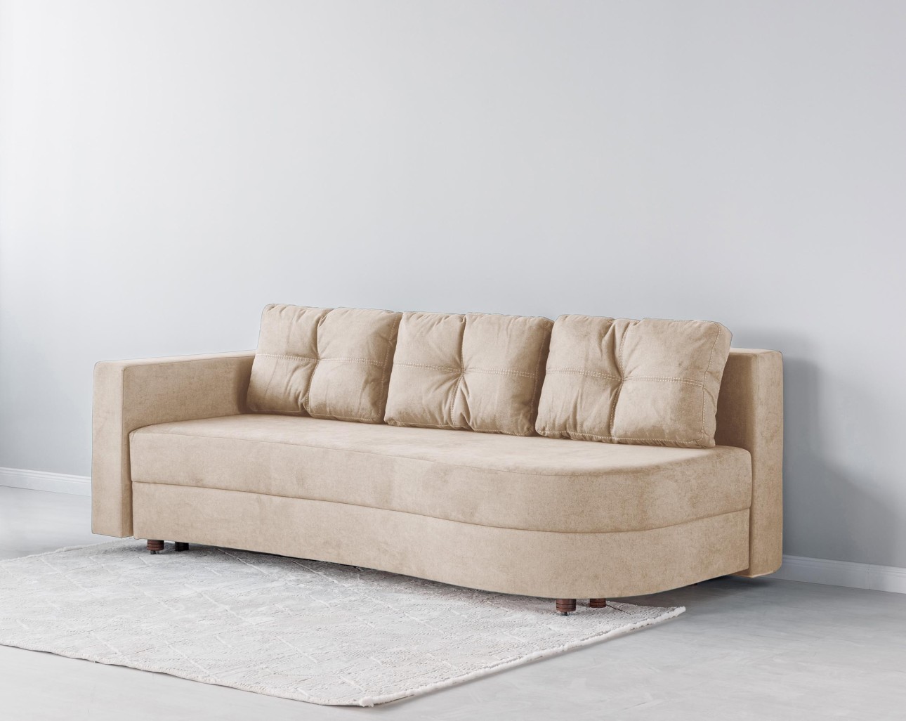Canapea extensibilă GRACE (cotieră stânga), cu ladă de depozitare, 2300x1000x770 mm, spațiu de dormit 2100x1500 mm.
