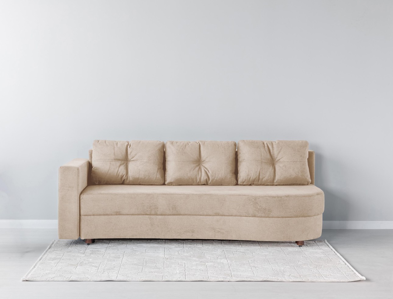 Canapea extensibilă GRACE (cotieră stânga), cu ladă de depozitare, 2300x1000x770 mm, spațiu de dormit 2100x1500 mm.