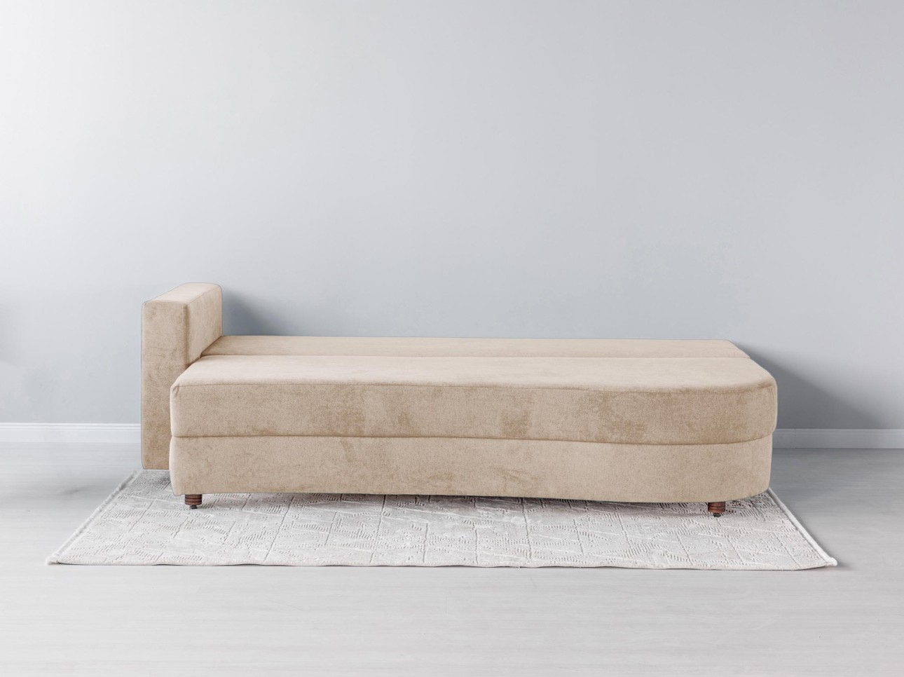 Canapea extensibilă GRACE (cotieră stânga), cu ladă de depozitare, 2300x1000x770 mm, spațiu de dormit 2100x1500 mm.