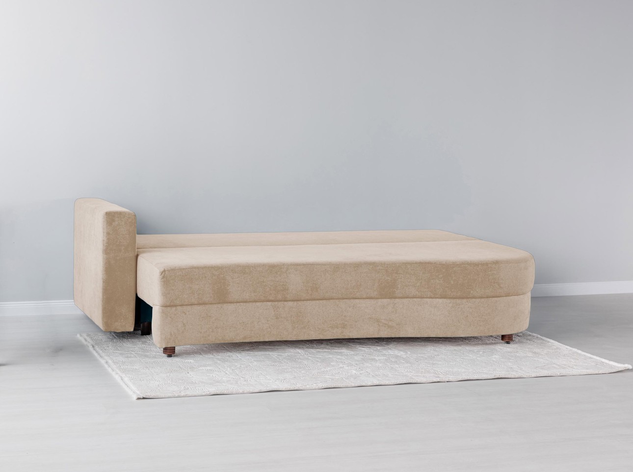 Canapea extensibilă GRACE (cotieră stânga), cu ladă de depozitare, 2300x1000x770 mm, spațiu de dormit 2100x1500 mm.