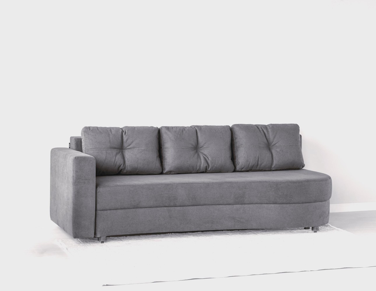 Canapea extensibilă GRACE (cotieră stânga), cu ladă de depozitare, 2300x1000x770 mm, spațiu de dormit 2100x1500 mm.