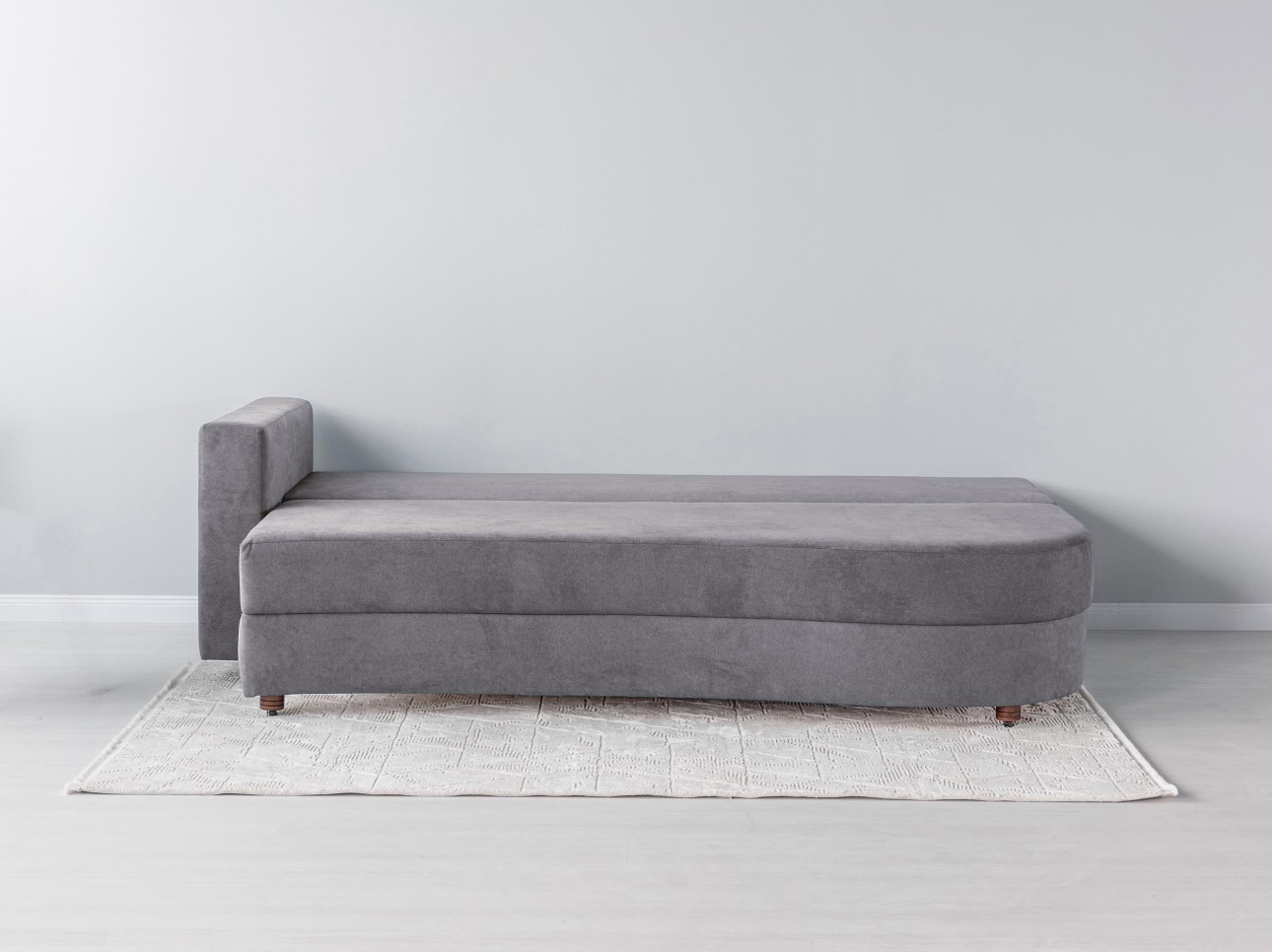 Canapea extensibilă GRACE (cotieră stânga), cu ladă de depozitare, 2300x1000x770 mm, spațiu de dormit 2100x1500 mm.