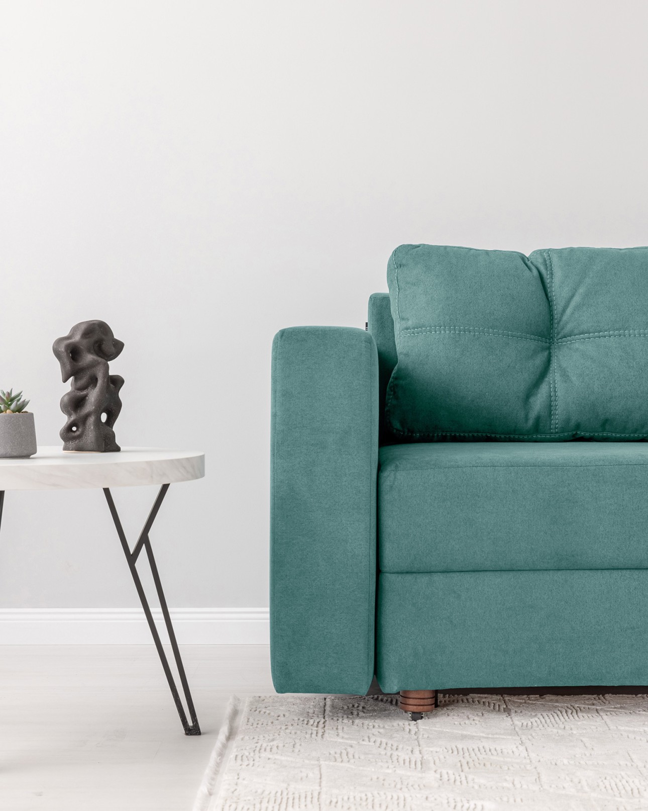 Canapea extensibilă GRACE (cotieră stânga), cu ladă de depozitare, 2300x1000x770 mm, spațiu de dormit 2100x1500 mm.