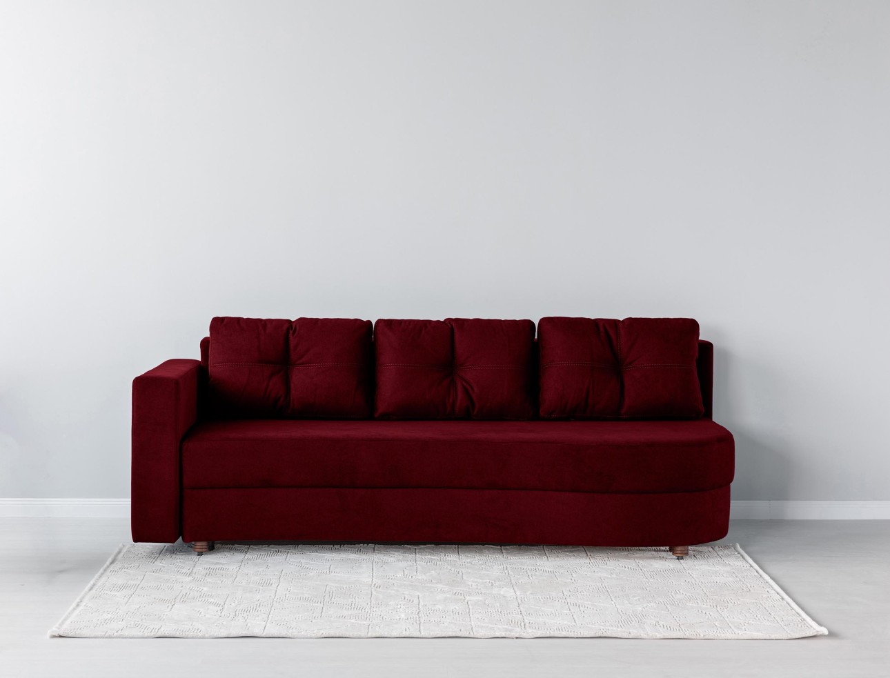 Canapea extensibilă GRACE (cotieră stânga), cu ladă de depozitare, 2300x1000x770 mm, spațiu de dormit 2100x1500 mm.