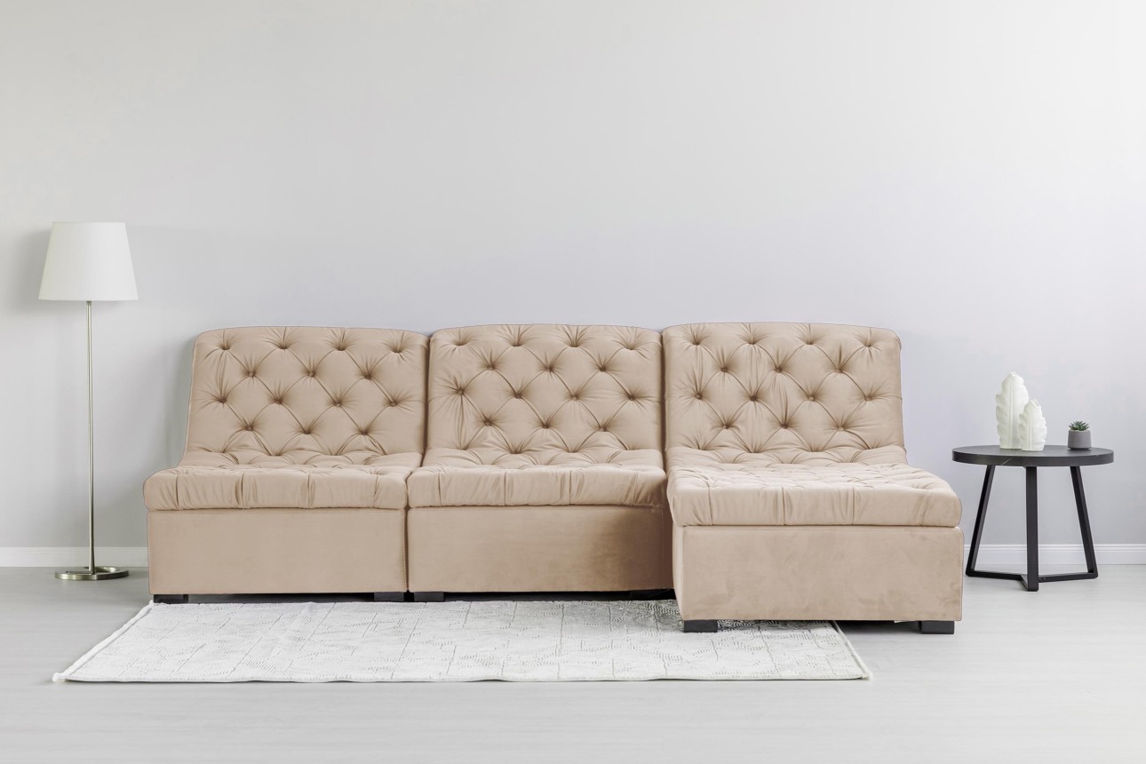 Colțar modular VERSAILLES (ansamblul 3), 2730x1870x850 mm.