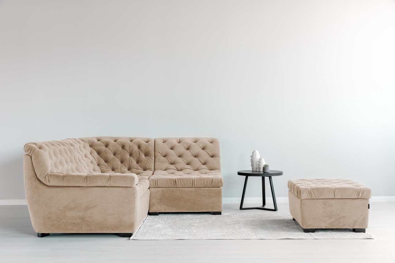 Colțar modular VERSAILLES (ansamblul 9), 2600x2100x970 mm.