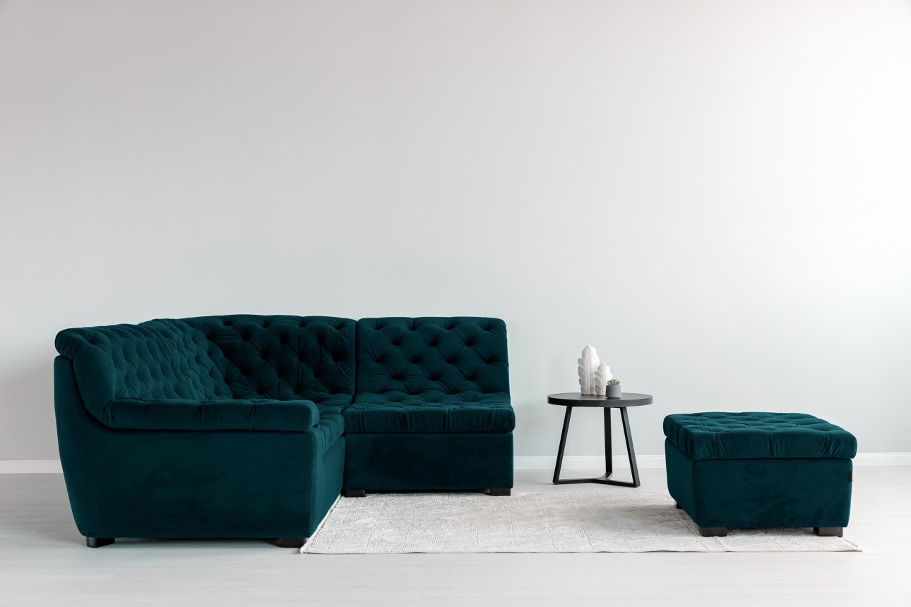 Colțar modular VERSAILLES (ansamblul 9), 2600x2100x970 mm.