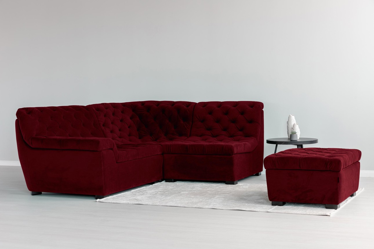 Colțar modular VERSAILLES (ansamblul 9), 2600x2100x970 mm.