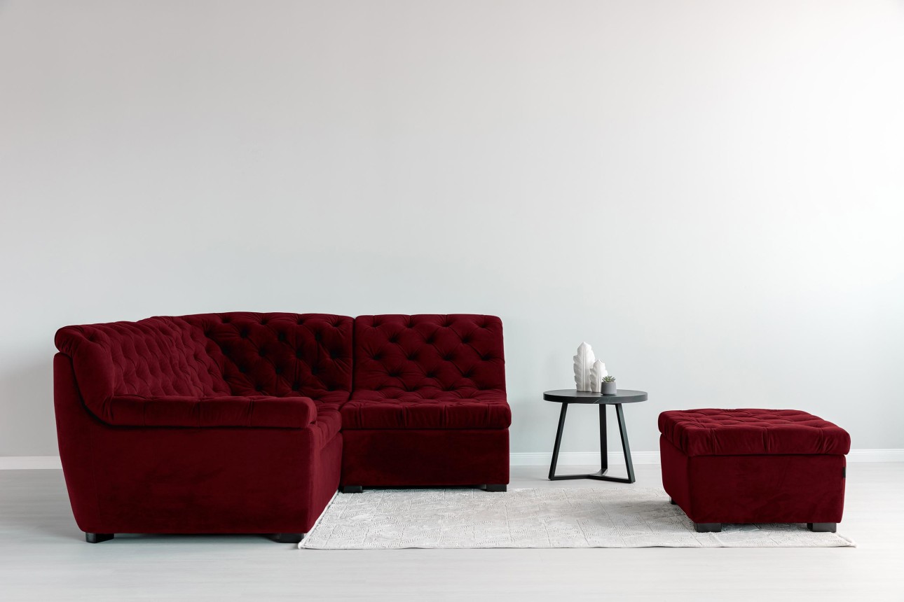 Colțar modular VERSAILLES (ansamblul 9), 2600x2100x970 mm.