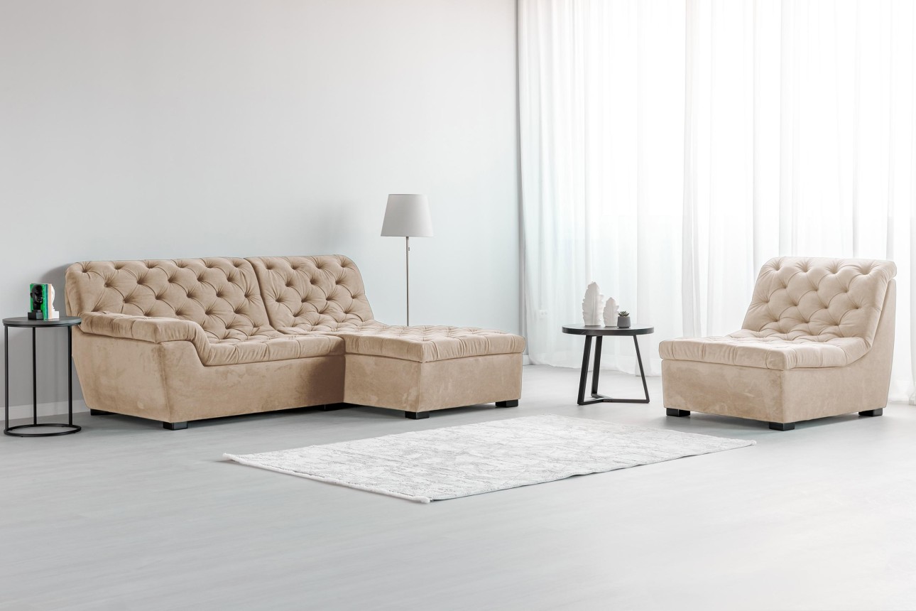 Colțar modular VERSAILLES (ansamblul 2), 2300x1820x970 mm.