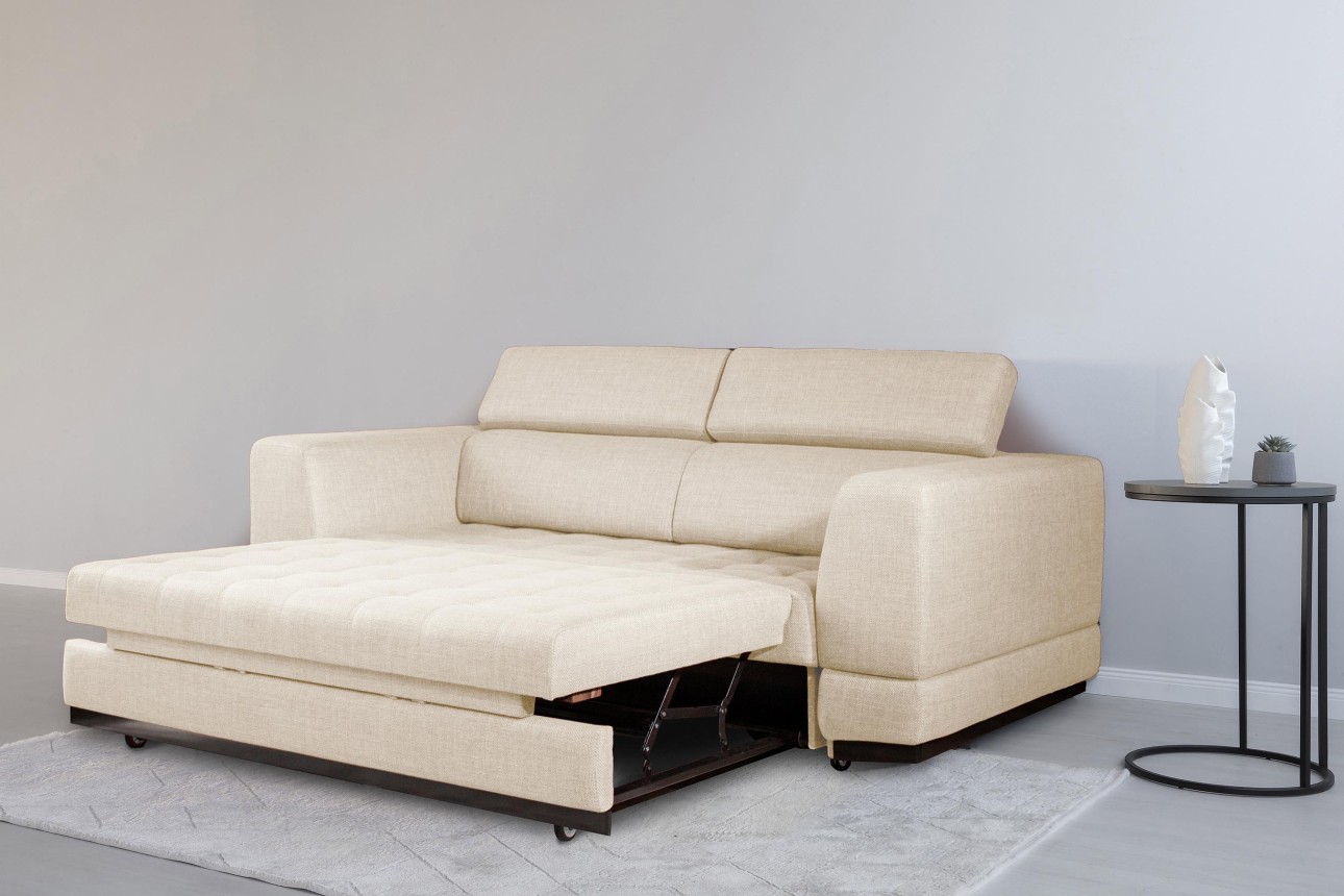 Canapea extensibilă BUTLER 1800, tetiere reglabile, 2360x1120x780 mm, spațiu de dormit 1780x1930 mm.