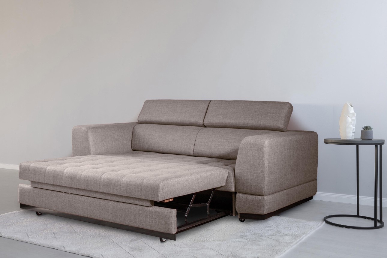 Canapea extensibilă BUTLER 1800, tetiere reglabile, 2360x1120x780 mm, spațiu de dormit 1780x1930 mm.