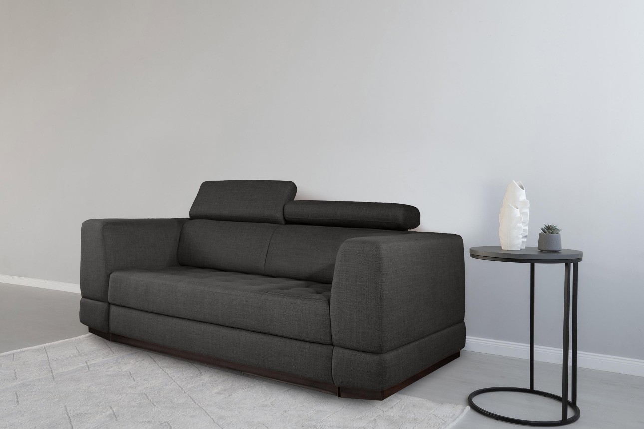Canapea extensibilă BUTLER 1800, tetiere reglabile, 2360x1120x780 mm, spațiu de dormit 1780x1930 mm.