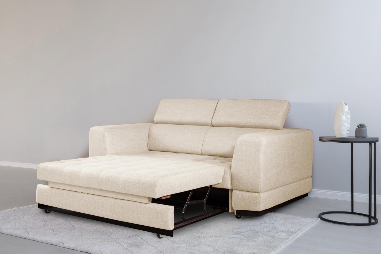 Canapea extensibilă BUTLER 1600, tetiere reglabile, 2170x1120x780 mm, spațiu de dormit 1580x1930 mm.