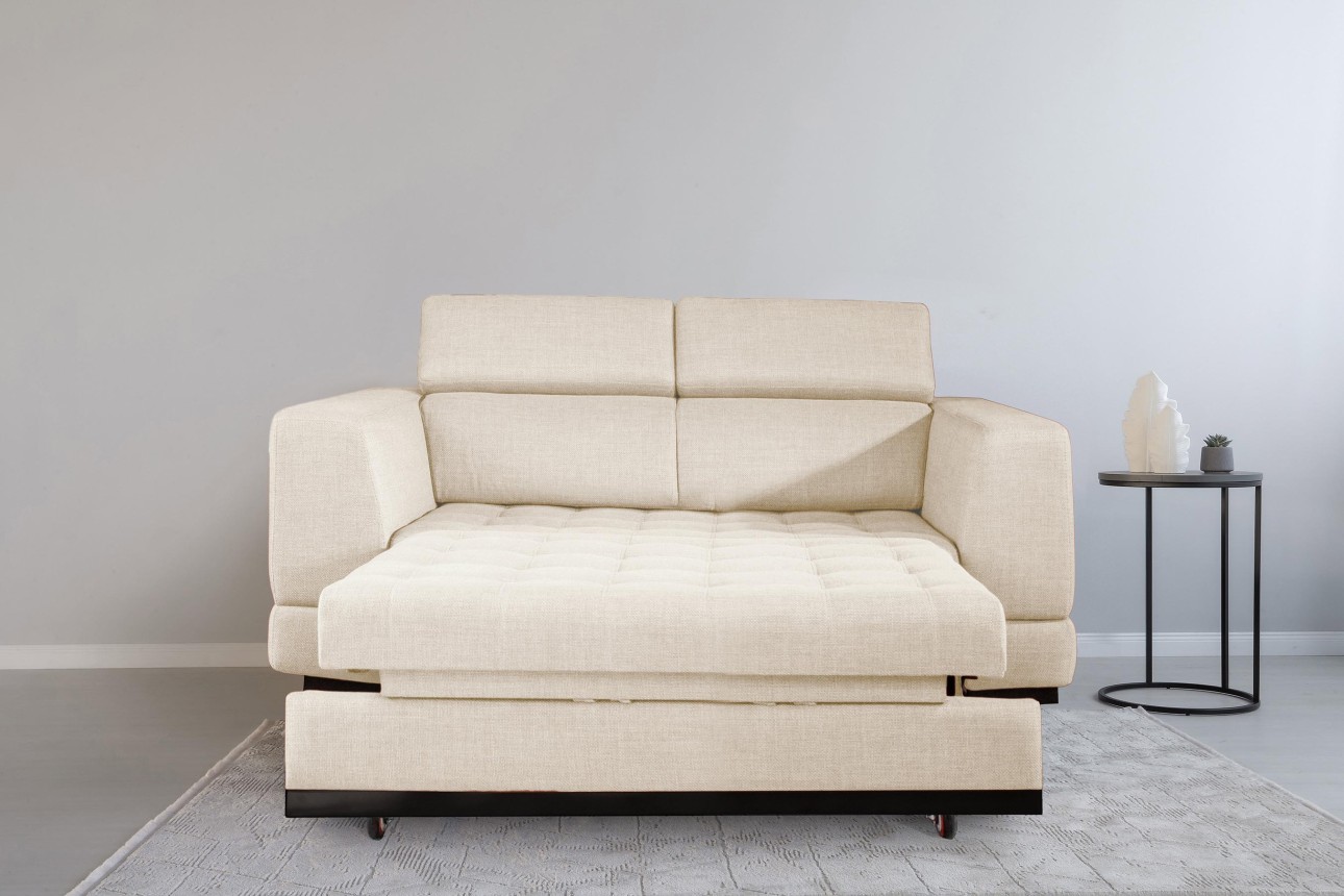 Canapea extensibilă BUTLER 1600, tetiere reglabile, 2170x1120x780 mm, spațiu de dormit 1580x1930 mm.